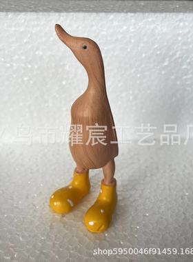 爆品新品Duck Ornament with Spotty Wellies树脂斑点雨靴鸭室内
