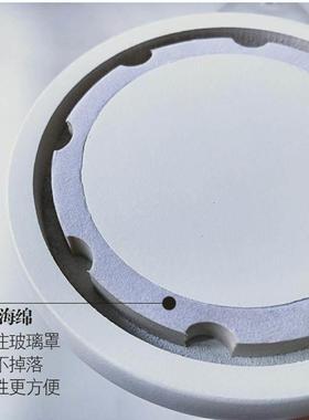 复古怀旧款 透明玻璃罩EVA卡扣炭烧仿古木防脱落底座人偶盲盒手办