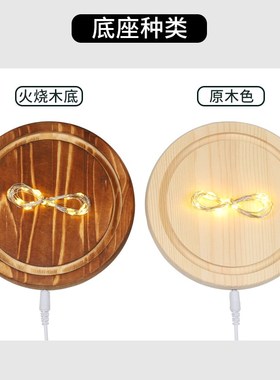 USB发光串灯玻璃罩透明展示盒人偶H积木手模摆件手办带灯防尘罩