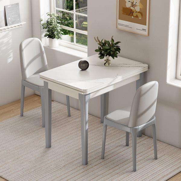 折叠餐桌家用小户型岩板可伸缩实木餐桌椅组合现代简约轻奢饭桌子,淘宝优惠券,粉丝福利购,淘宝优惠卷