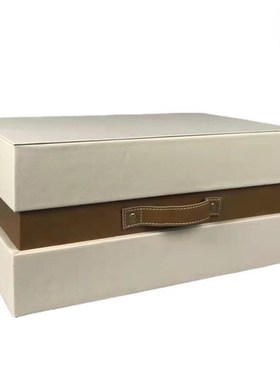 轻奢衣帽间收纳盒整理储物箱样板房装饰摆设酒店创意收纳盒摆件