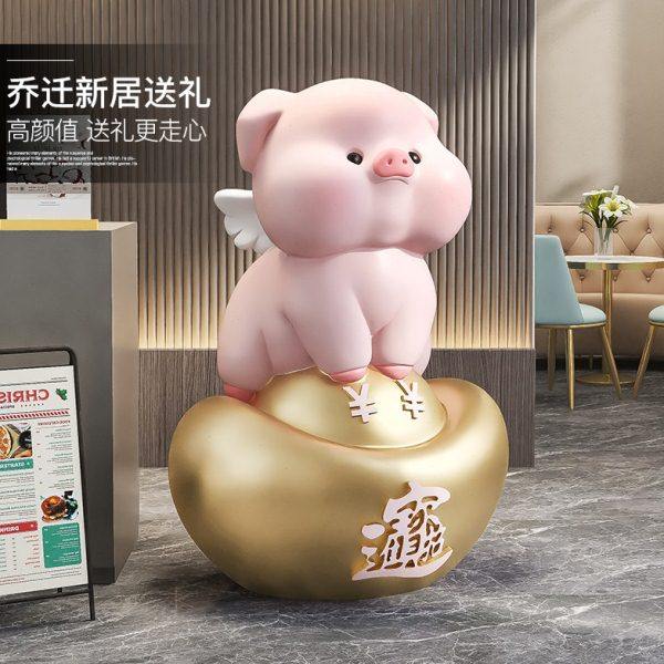 金元宝猪存钱罐摆件落地大容量储蓄罐只进不出轻奢客厅家用装饰品,淘宝优惠券,粉丝福利购,淘宝优惠卷