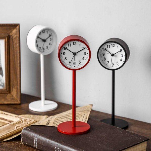 闹钟简约北欧风格学生用静音床头钟表书桌摆件个性小座钟,淘宝优惠券,粉丝福利购,淘宝优惠卷