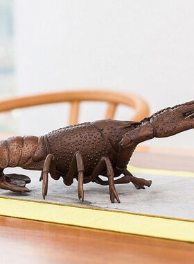 铜韵堂 黄铜龙虾摆件 桌面办公室客厅门厅酒柜装饰品店铺开业礼品