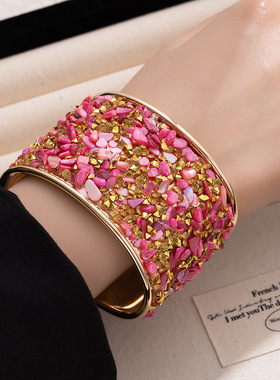 欧美风碎石镶钻手镯11