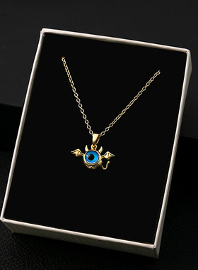 欧美小恶魔月亮项链50