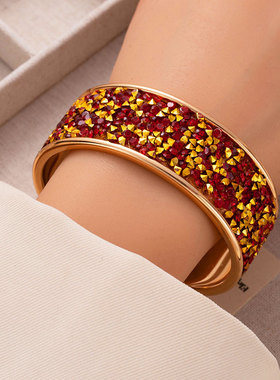 欧美风彩色米珠手镯45