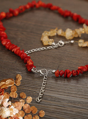 天然水晶碎石项链批发