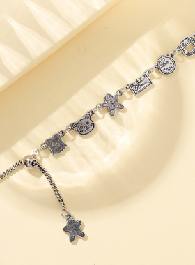 童趣少女心姜饼人小熊项链