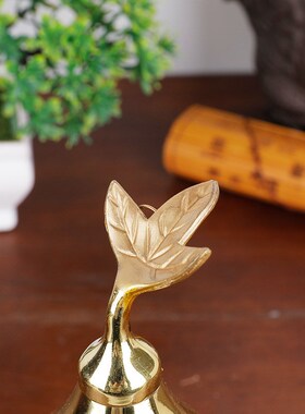 铜葫芦纯铜摆件开盖光面八卦葫芦挂件有叶子八卦葫芦空心葫芦
