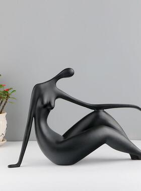 创意人物雕塑现代简约电视柜客厅酒柜家居装饰品工艺品桌面摆件