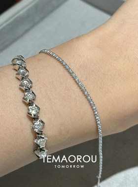 简约精致波罗海蓝编绳手链女通勤百搭淡蓝色手绳手饰品配饰手饰品