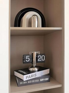 轻奢高级感银色系列软装饰品摆件现代格调客厅酒柜书柜摆设