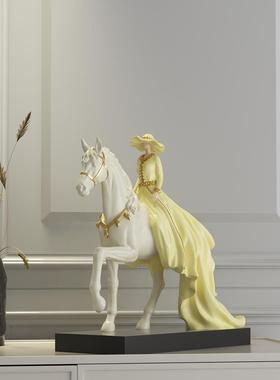 英伦风覆古人物艺术摆件高级感雕塑客厅展示柜书房酒柜装饰工艺品