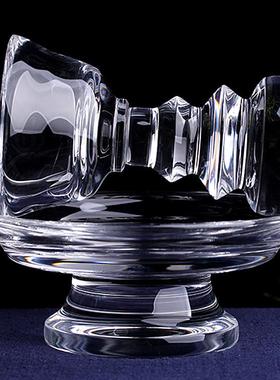 净体原矿白水晶护法杯桌面供水杯摆件简约式烛台油灯酥油灯底座