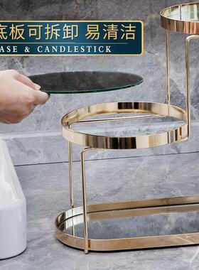 北欧轻奢风多功能三层置物架卫生间浴室化妆品收纳家居装饰品摆件