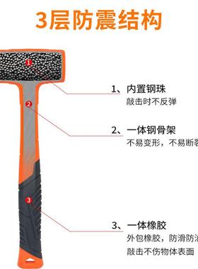 无弹力橡胶锤橡皮锤子多功能安装锤贴瓷砖胶锤一体塑料榔头装修锤