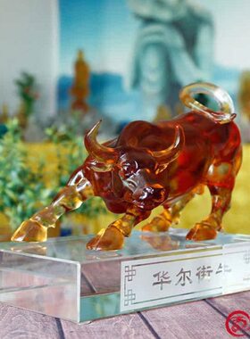 艺源 琉璃摆件华尔街牛势冲天 招财 办公室 客户公司上市开业开张