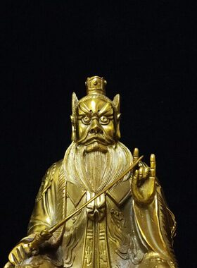 黄铜张天师铜像张道陵祖天师30厘米1米人物雕像
