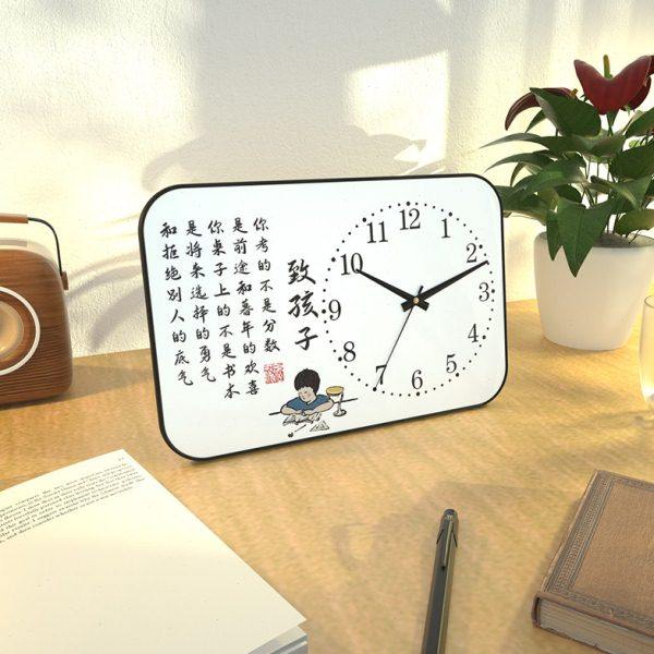 学习励志钟表桌面座钟桌面摆台钟学生房间书桌摆件静音时钟台钟,淘宝优惠券,粉丝福利购,淘宝优惠卷