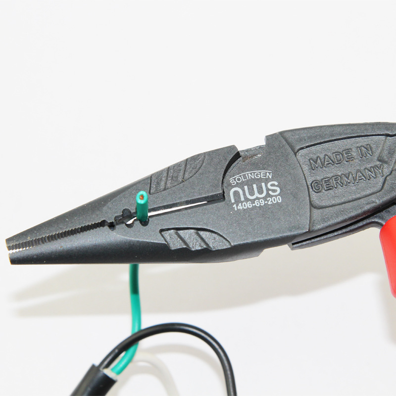 NWS德国进口尖嘴钳歪头工具钳多功能省力弯头钢丝钳8寸老虎钳子 - 图1