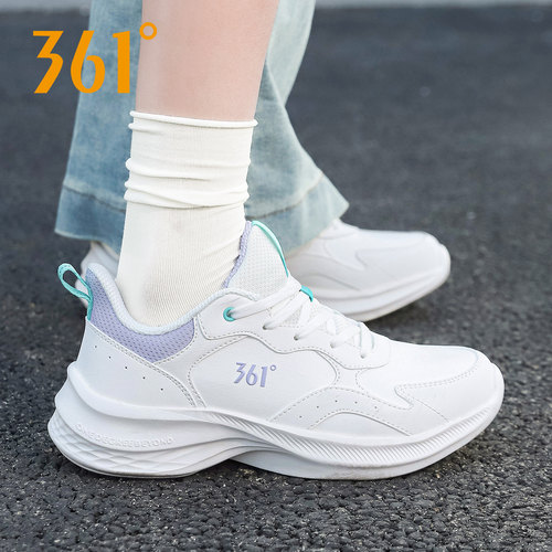 361跑步鞋女鞋秋冬皮面防水鞋子冬季361度官方旗舰店正品运动鞋女 - 图3
