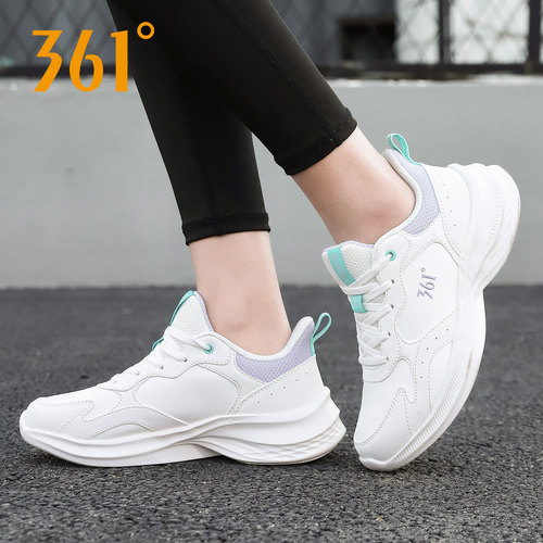 361跑步鞋女鞋秋冬皮面防水鞋子冬季361度官方旗舰店正品运动鞋女 - 图2