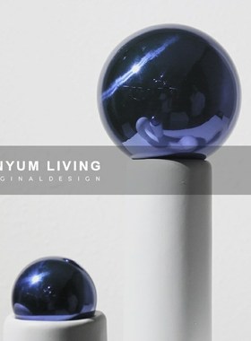 简约现代轻e奢意式软装饰品树脂几何摆件样板房间家居桌面玄关摆