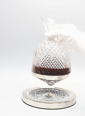 创意北欧玻璃旋转酒具家居客厅样板房间办公O桌面软装饰物小摆件