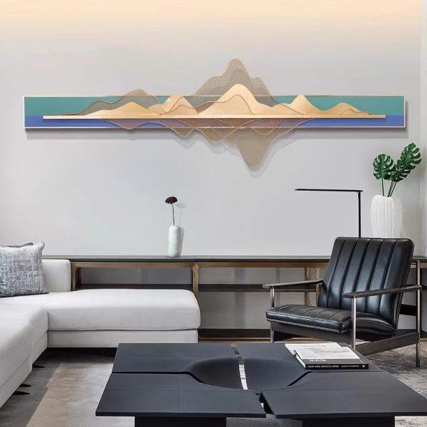 现代轻奢沙发背景墙面装饰挂件客厅墙上装饰品立体创意铁艺壁挂,淘宝优惠券,粉丝福利购,淘宝优惠卷