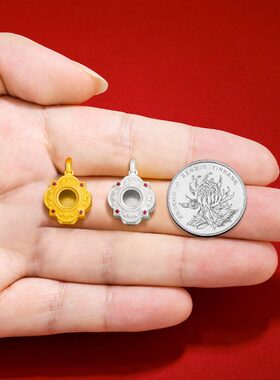 坛城嘎乌盒S925纯银镀金藏式名族风嘎乌可打开装物件小号迷你吊坠