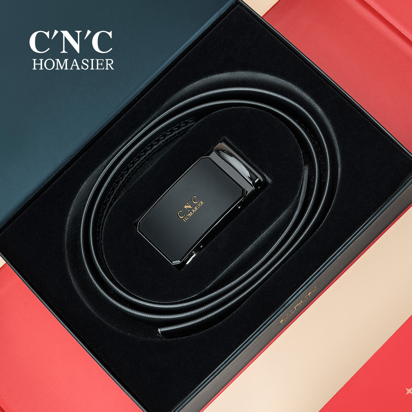 C'N'C·HOMASIER男士礼物真皮自动扣腰带商务休闲皮带裤腰带,淘宝优惠券,粉丝福利购,淘宝优惠卷