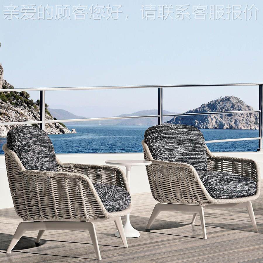 户406柚木墅绳编沙外发北庭院阳台别酒店室外露天欧防水防晒藤椅,淘宝优惠券,粉丝福利购,淘宝优惠卷
