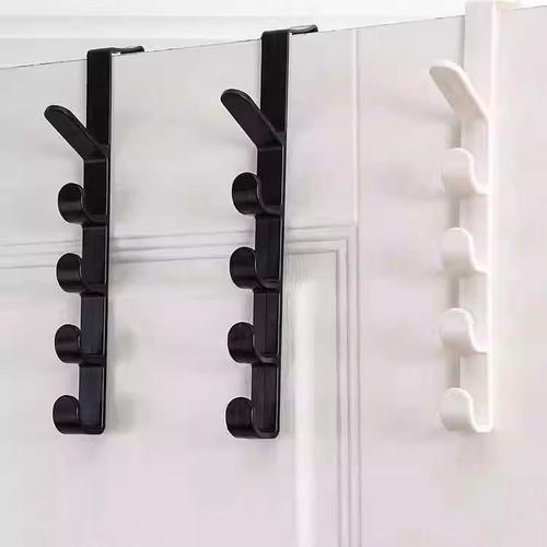 门后挂钩挂衣架卧室门上免打孔痕门背式收纳置物衣服挂架衣帽钩 - 图1