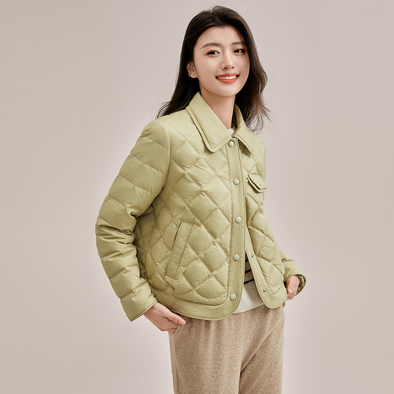 鸭鸭短款轻薄羽绒服女2025冬季新款时尚宽松百搭休闲女士保暖外套
