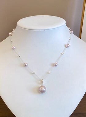 微镶曼塔玫瑰珍珠项链女2025新款爆款高级感轻奢小众锁骨链颈链