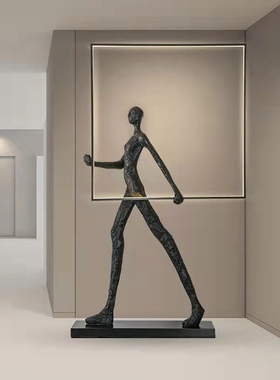 创意抽象c人物雕塑摆件售楼处酒店大堂大型玻璃钢落地装置艺术品