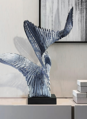 现代创意展翅飞杨透明雕r塑酒店大堂别墅样板间摆件大型软装艺术