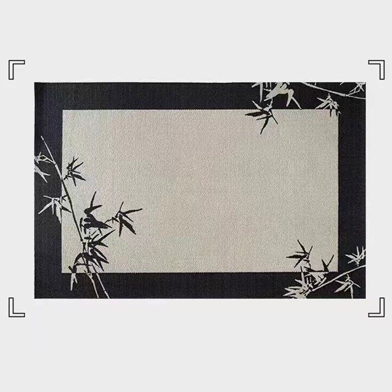 现代中古风竹影豆豆绒地毯客厅沙发茶几毯法式复古耐脏卧室地垫,淘宝优惠券,粉丝福利购,淘宝优惠卷