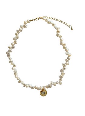 巴洛克异形淡水珍珠项链女u韩版时尚不规则异形珍珠锁骨链网红颈