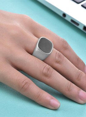 欧美新款个性朋克做旧磨砂滴油18K金钛钢16OMM戒指指环不锈钢