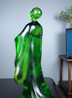 仿古琉璃离尘虚空摆件 茶禅悟道 办公茶道家居饰品创意摆件桌面