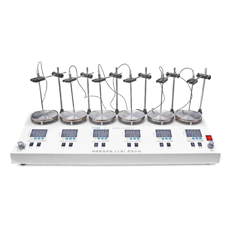 拓赫数显多联恒温磁力搅拌器HJ-2/4/6AB实验室加热搅拌机电动小型 - 图3