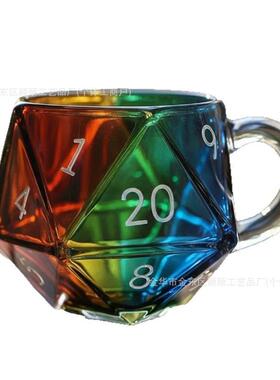 跨境Dungeons & Dragons D20 Dice Mug龙与地下城D20骰子杯马克杯