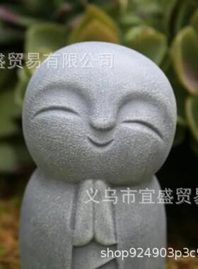 新款 可爱小佛 弥勒佛树脂摆件 树脂工艺品 庭院迷你小摆件