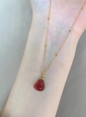 新中式佛公项链女小众设计轻w奢百搭精致气质高级感时尚锁骨链颈