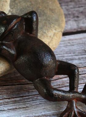 复古手工铁艺青蛙可爱仿真动物户外花园庭院家居装饰摆件杂货创意