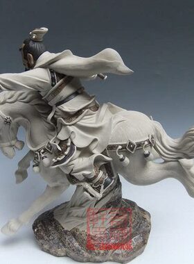 陶瓷工艺品 石湾公仔 三国 三英战吕布 刘备