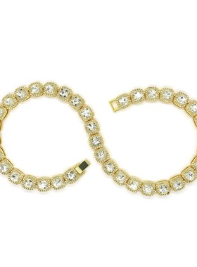 13mm合金古巴项链时尚OL方块冰糖满钻链cuGban link欧美嘻哈Chain