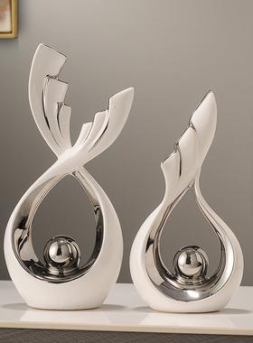 轻奢高档电视柜装饰摆件艺术家居客厅玄关酒柜领导办公室风生水起